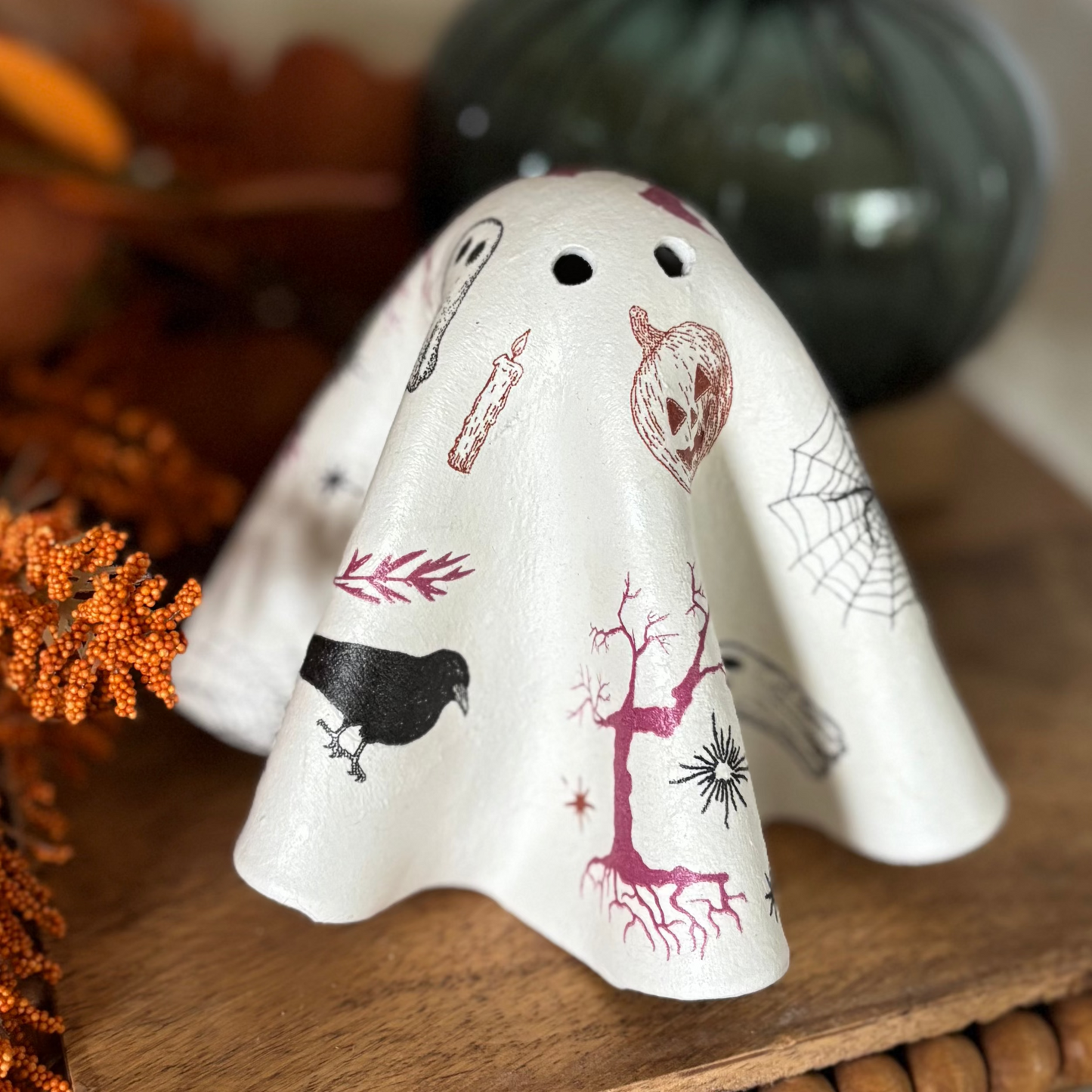 Clay Ghost Spooky Halloween Themed