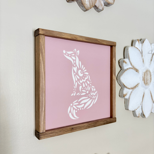 Fox 3D Relief Wood Sign, Woodland Creature Home Decor