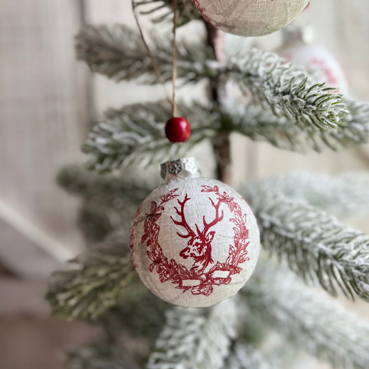 Sets of Reindeer Handmade Christmas Ornaments