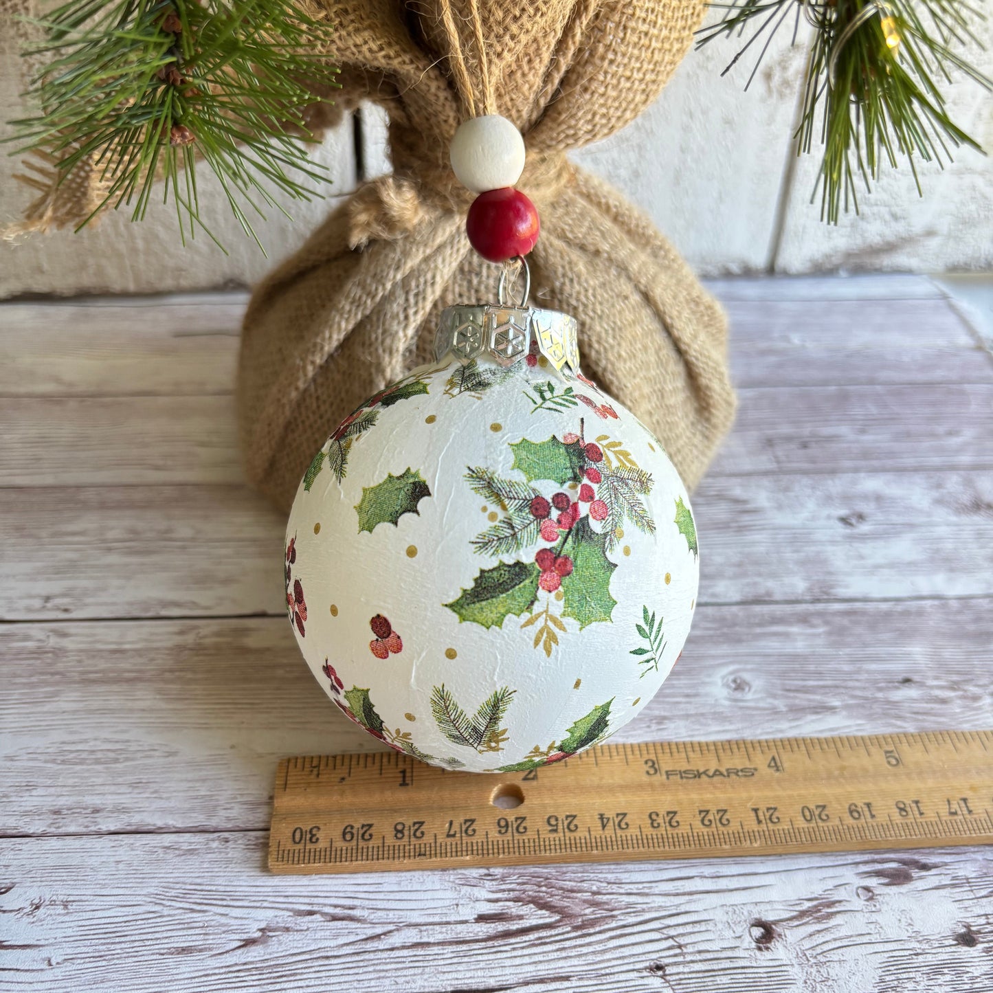 Sets of Large Holly Berry Ornaments