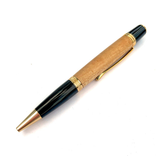 Hand Turned Maple Wood Pen-Wall Street II Style