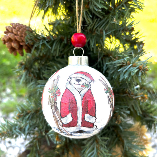 Sets of Skiing Polar Bear Ornaments