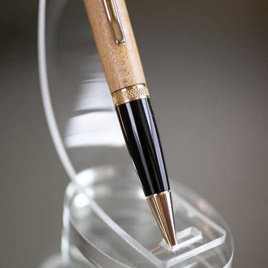 Hand Turned Maple Wood Pen-Wall Street II Style