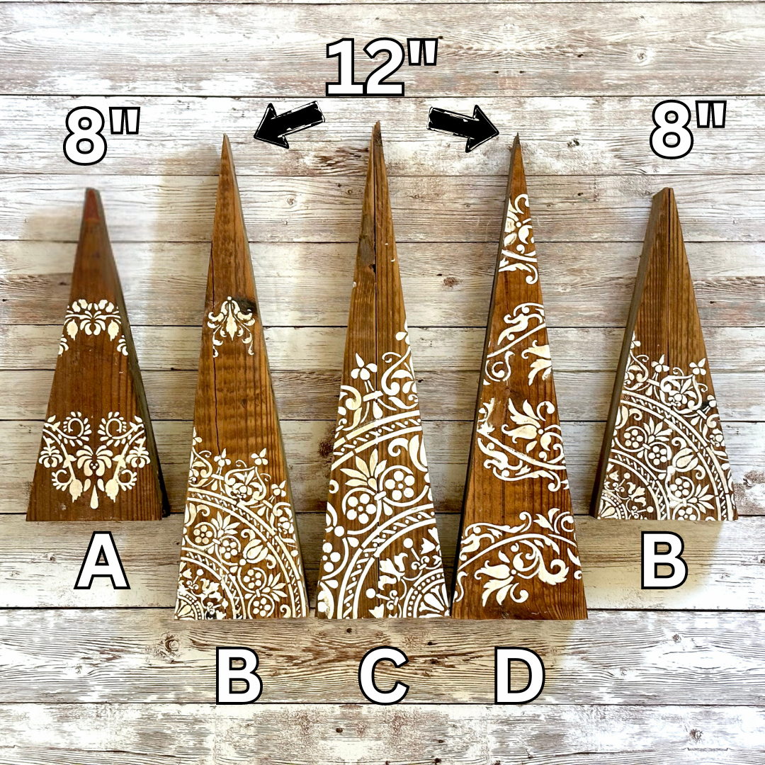 Wooden Trees with Relief Design