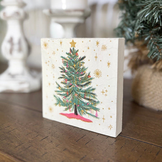 Christmas Tree Block Pastel - Small