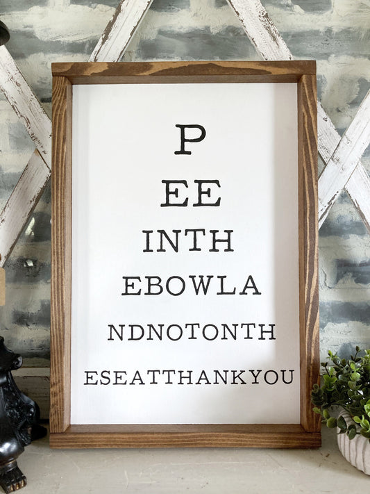 Funny Bathroom Eye Chart