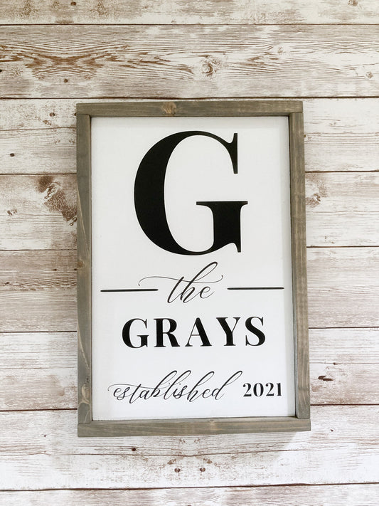 Personalized Monogrammed Wedding or Anniversary Wood Sign