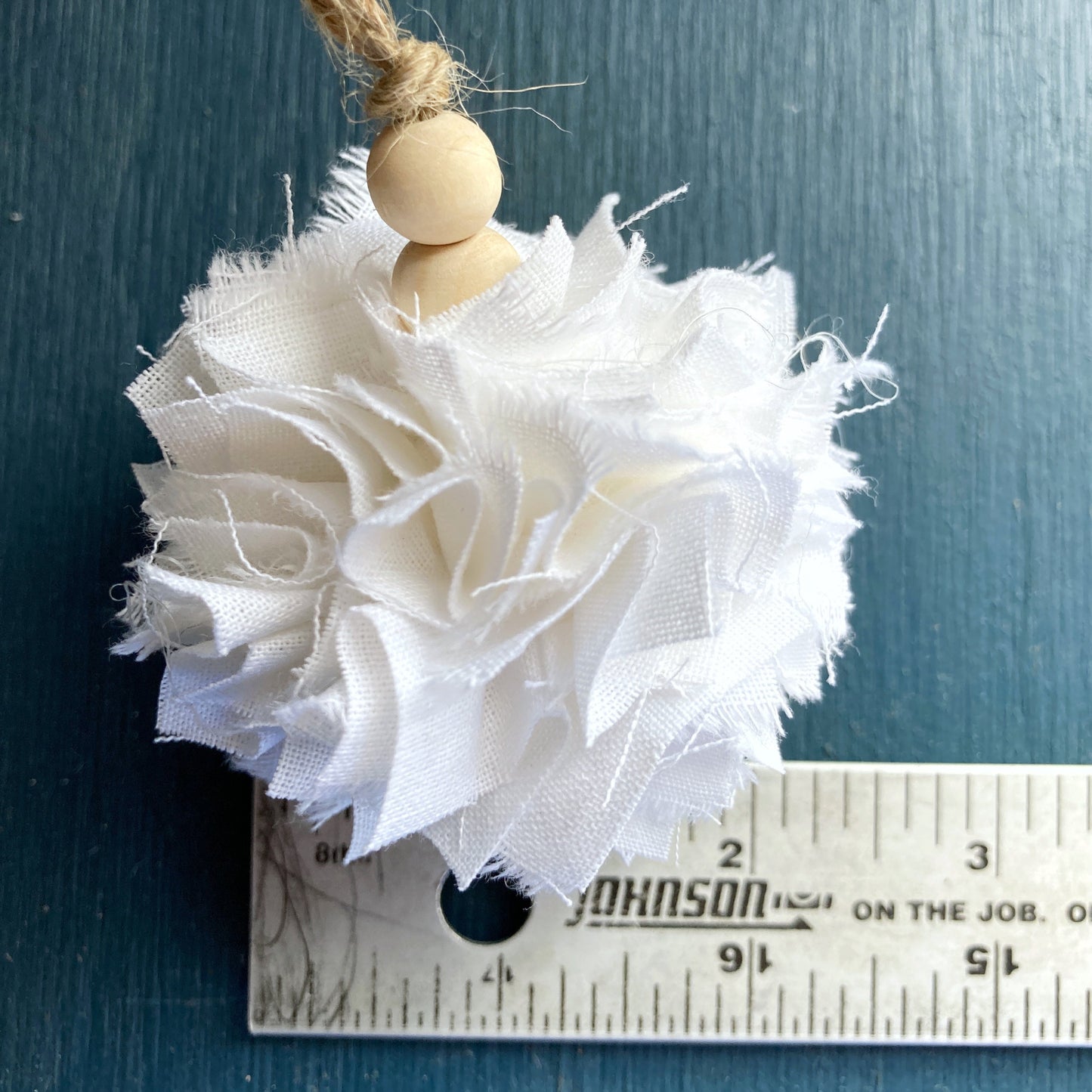 Sets of 6 Mini Rag Ball Christmas Ornaments