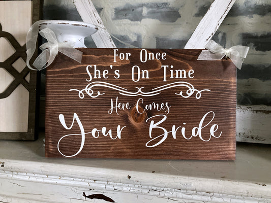Wooden Ring Bearer Sign