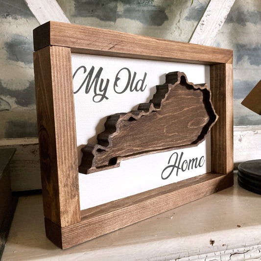 My Old Kentucky Home 3D Wood Sign