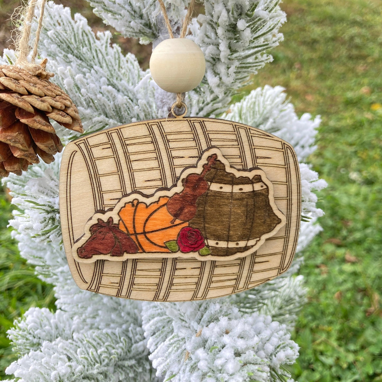 Bourbon Barrel Kentucky Christmas Ornament