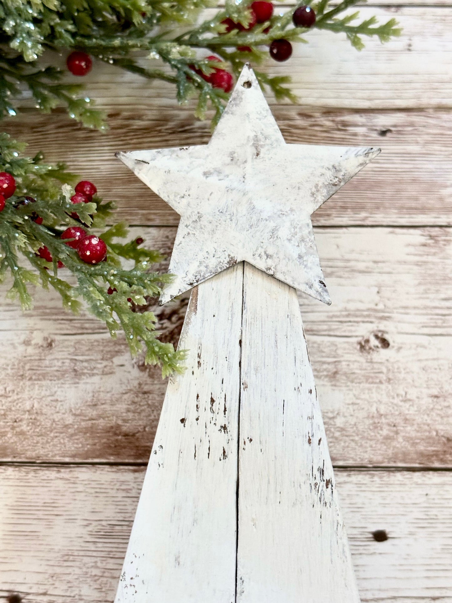 White Wooden Trees with Relief Design