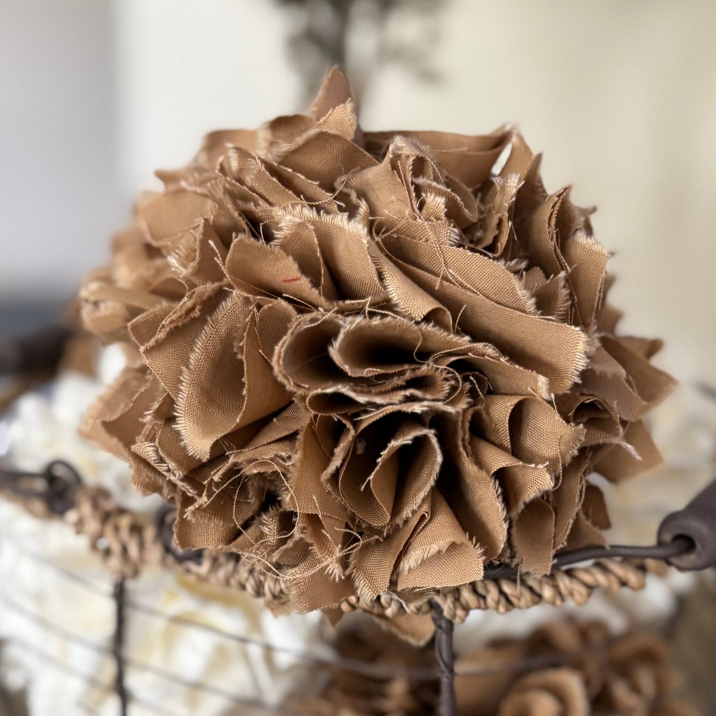 Neutral Rag Balls Bowl Fillers for Decorating Dough Bowls or Trays