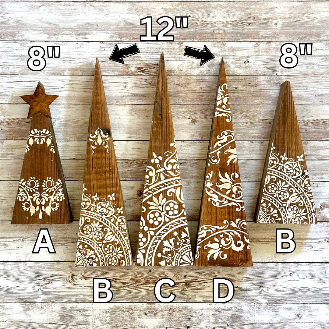 Wooden Trees with Relief Design