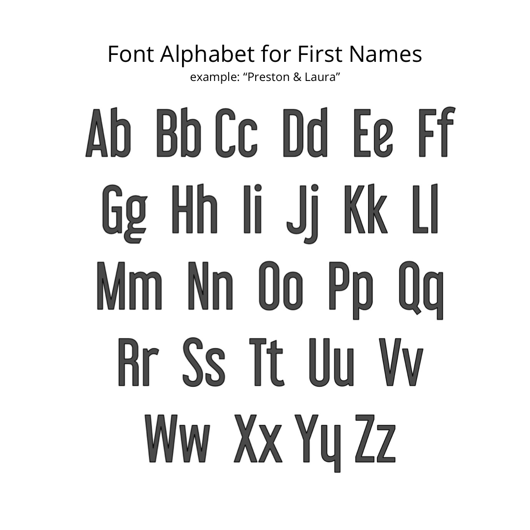 Adding Letters To Names Personalized Family Name Sign with the Couples Names for Weddings or A ...