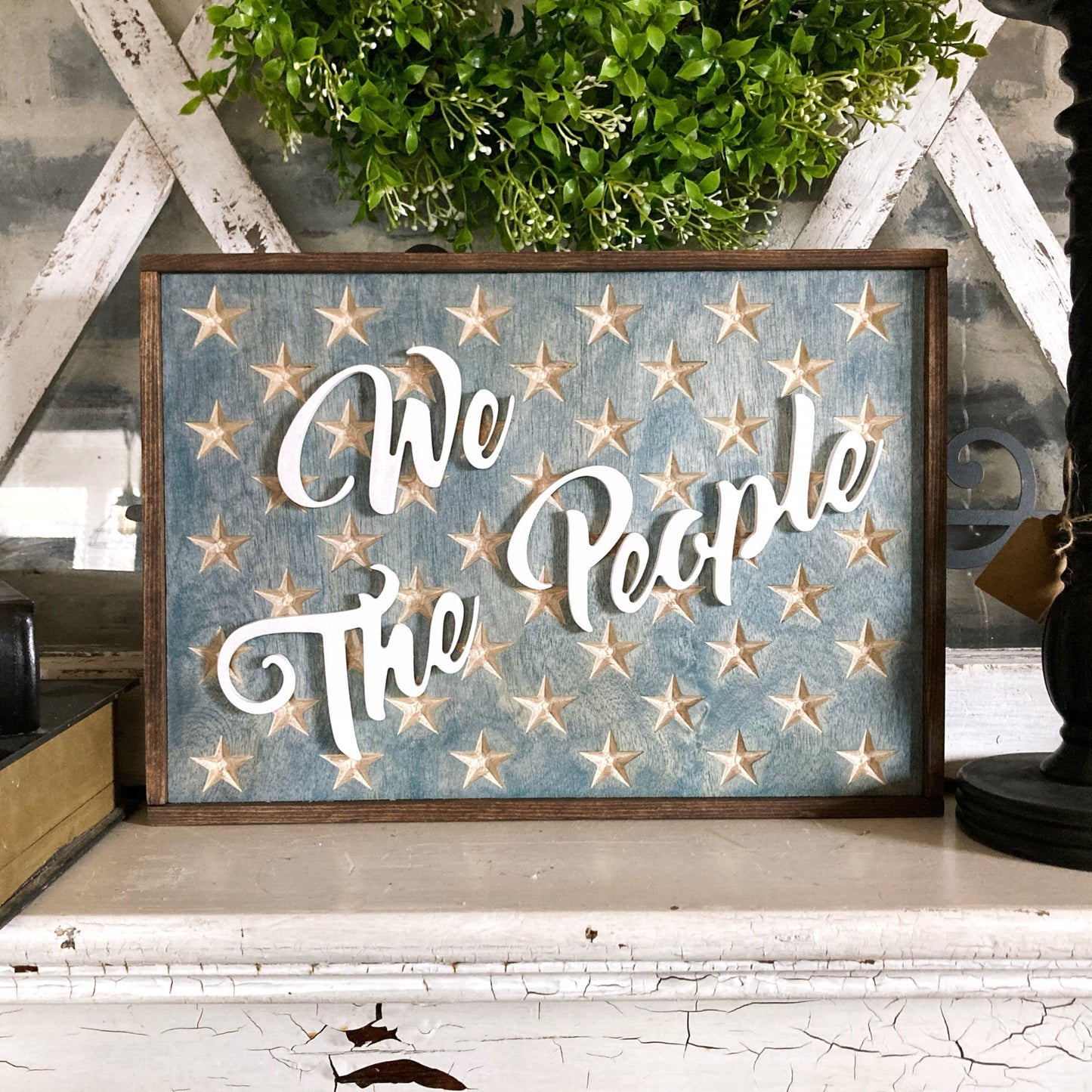 We The People Patriotic Sign for Memorial Day Decoractions