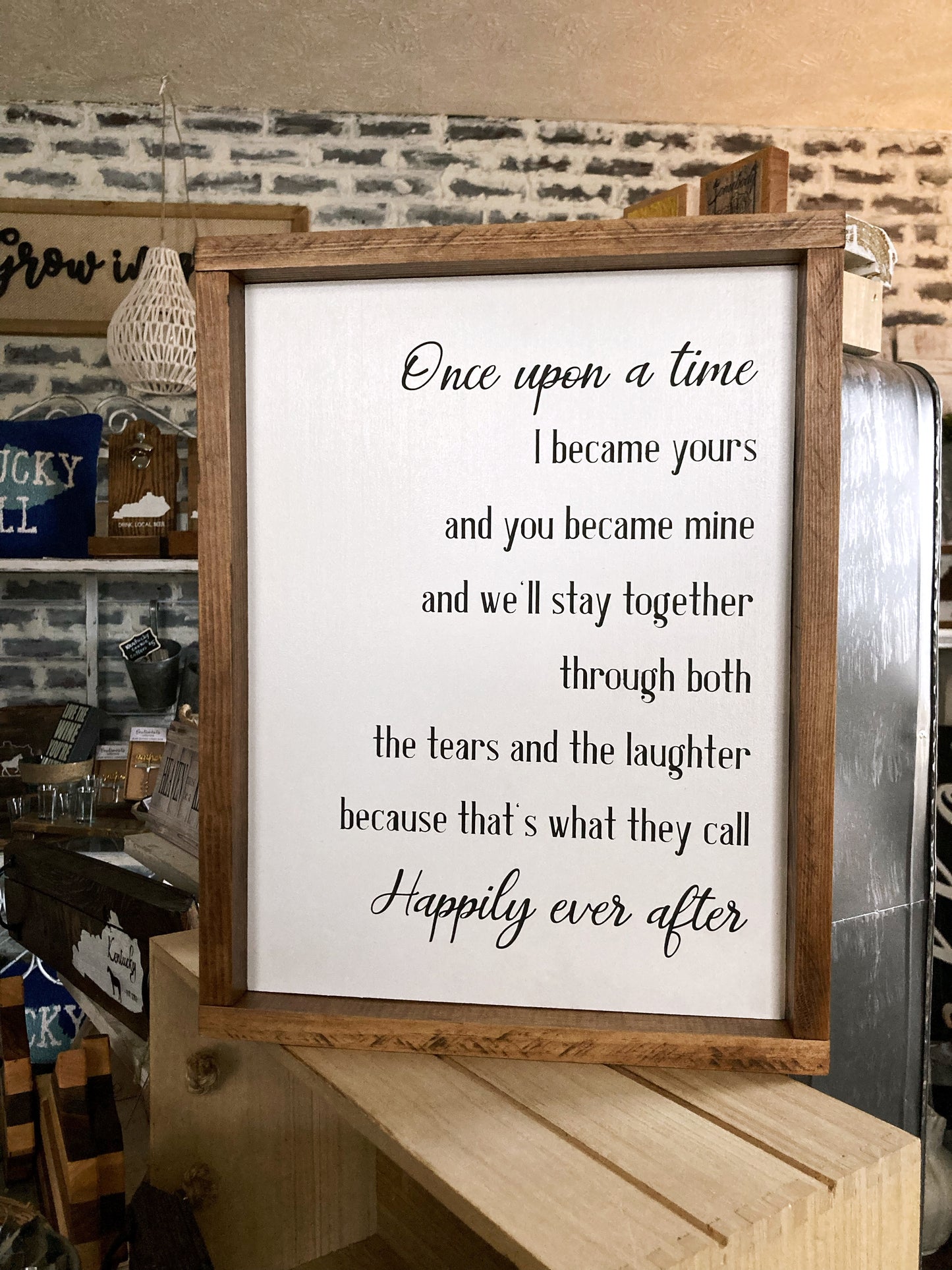 Once Upon A Time-Happily Ever After Wood Sign