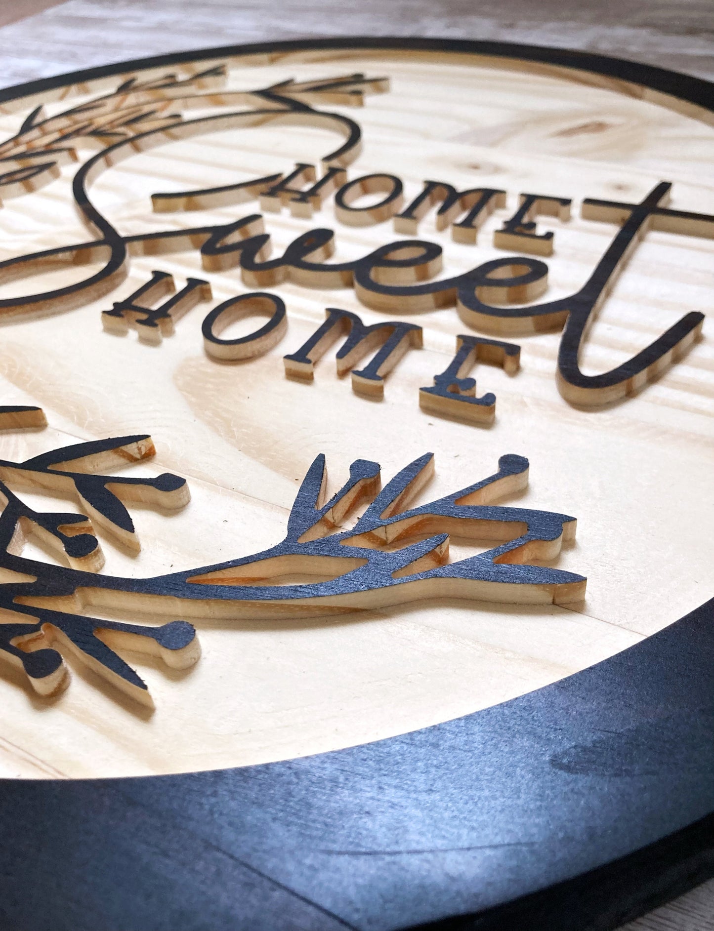 Home Sweet Home Round Wood Sign