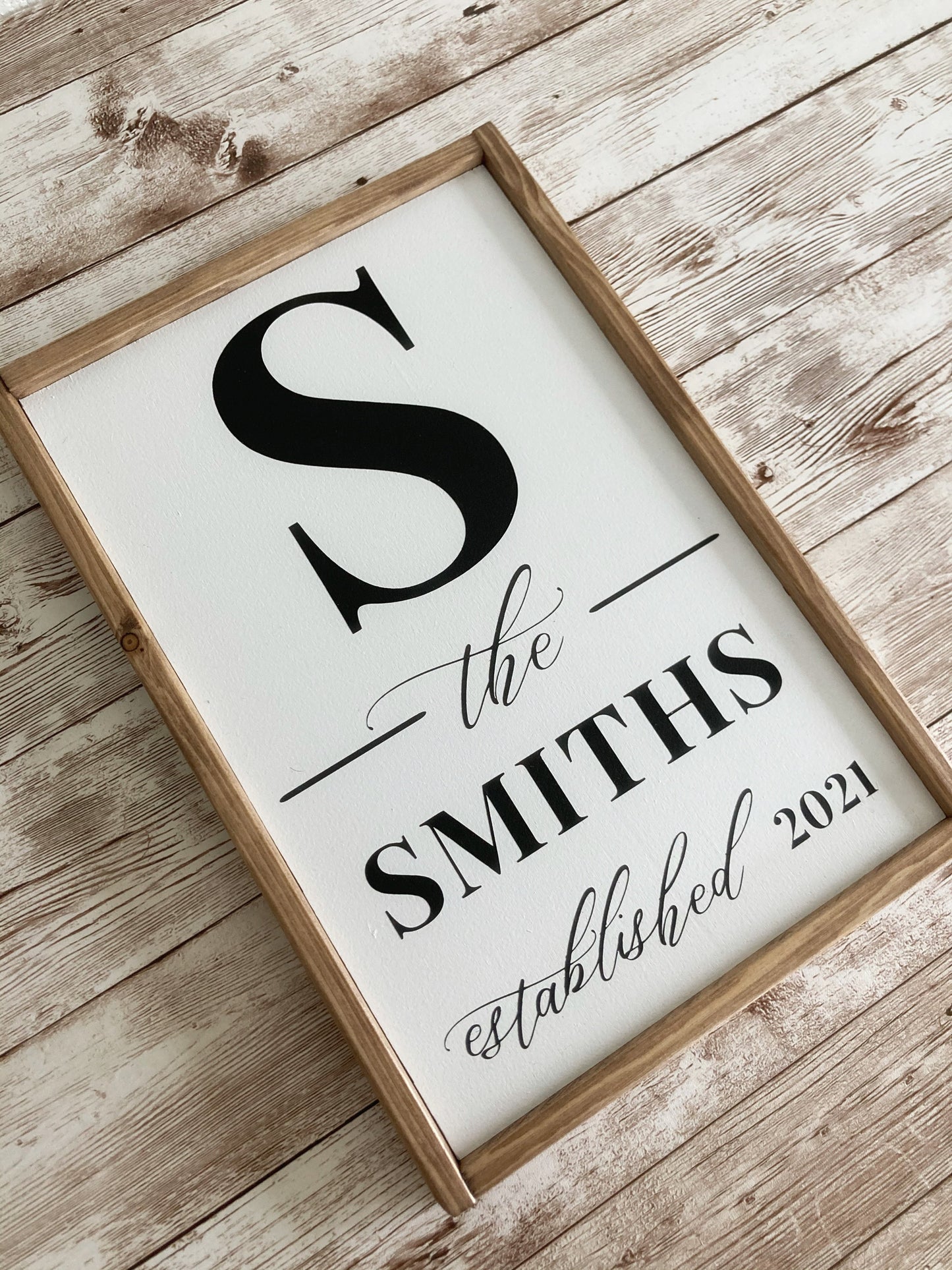 Personalized Monogrammed Wedding or Anniversary Wood Sign