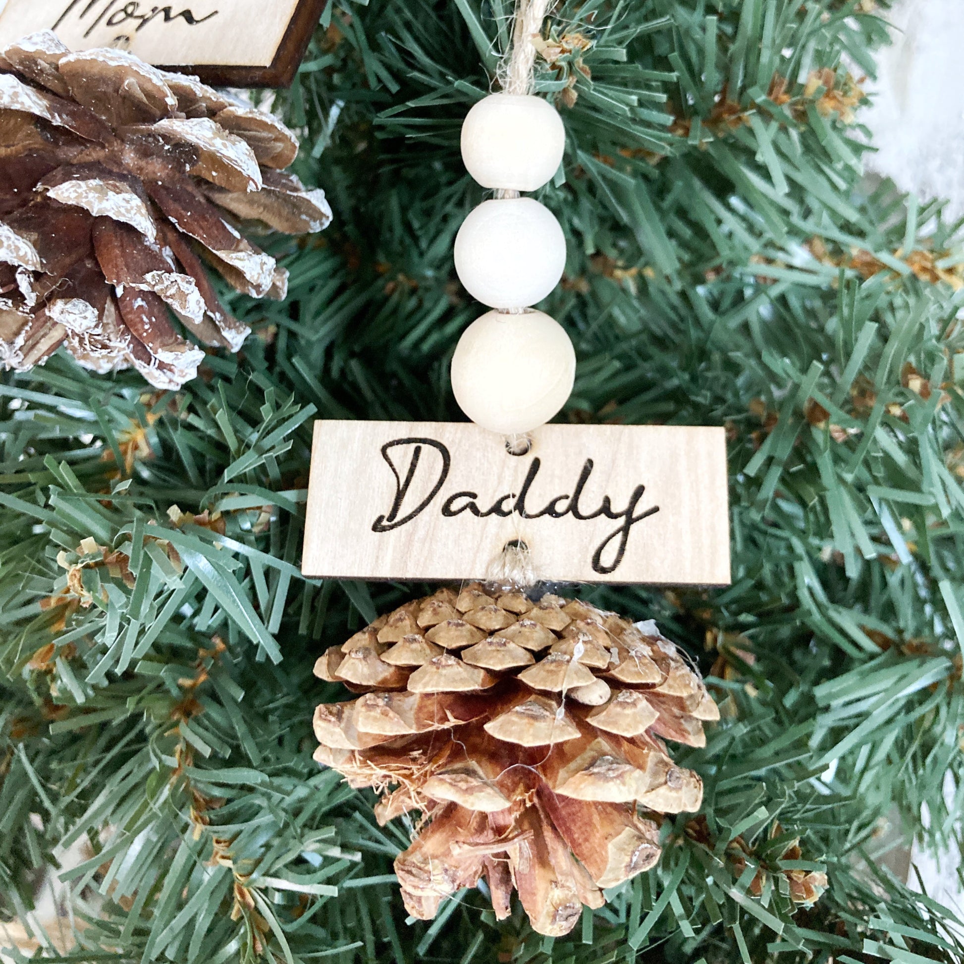 Personalized Pinecone Christmas Ornaments, Custom Name Gift Tags – Home Branded personalized-pinecone-christmas-ornaments-custom-name-gift-tags-home-branded