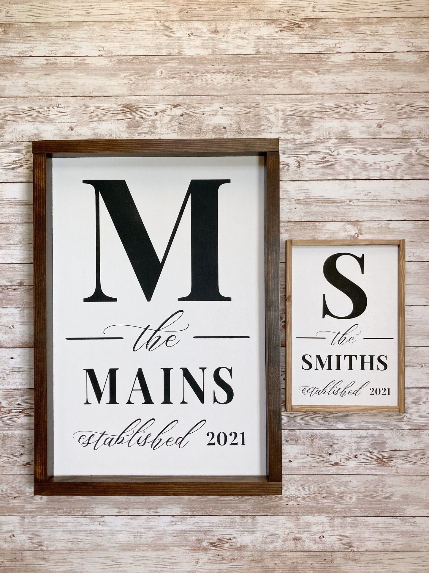 Personalized Monogrammed Wedding or Anniversary Wood Sign