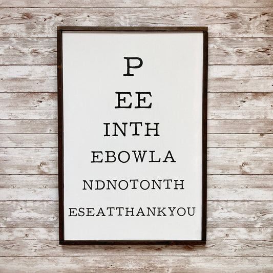 Funny Bathroom Eye Chart